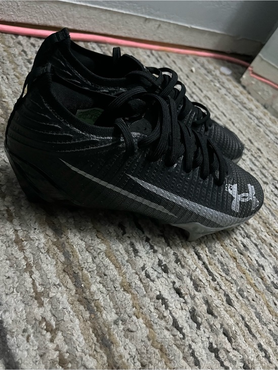 Nike Black and Silver Soccer Cleats with Swoosh main image 4